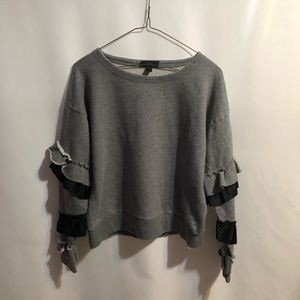 J crew ruffle sleeve top